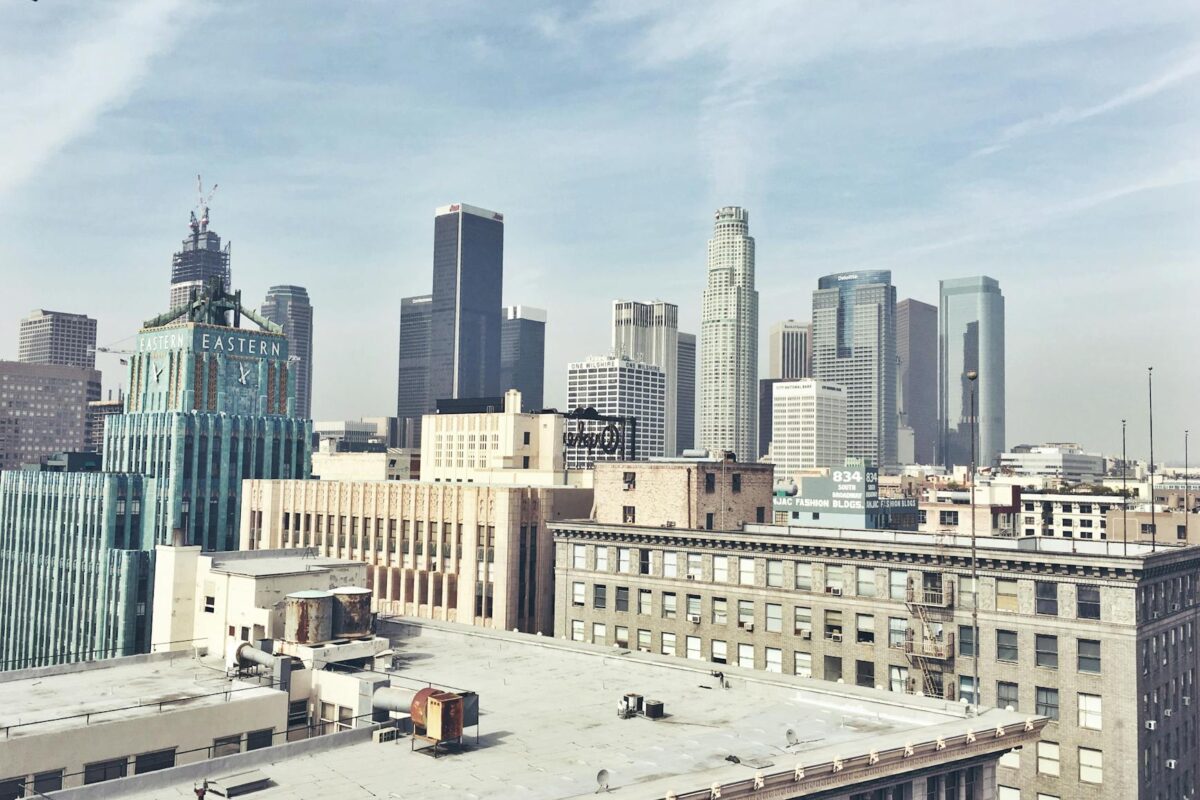 photography of city building