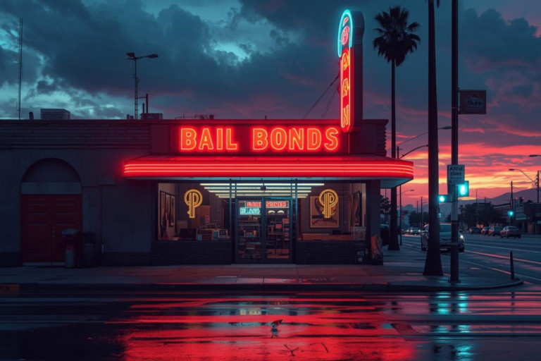 Neon sign Bail Bondsin los angeles