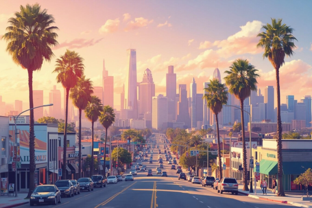 los angeles county downtown graphic